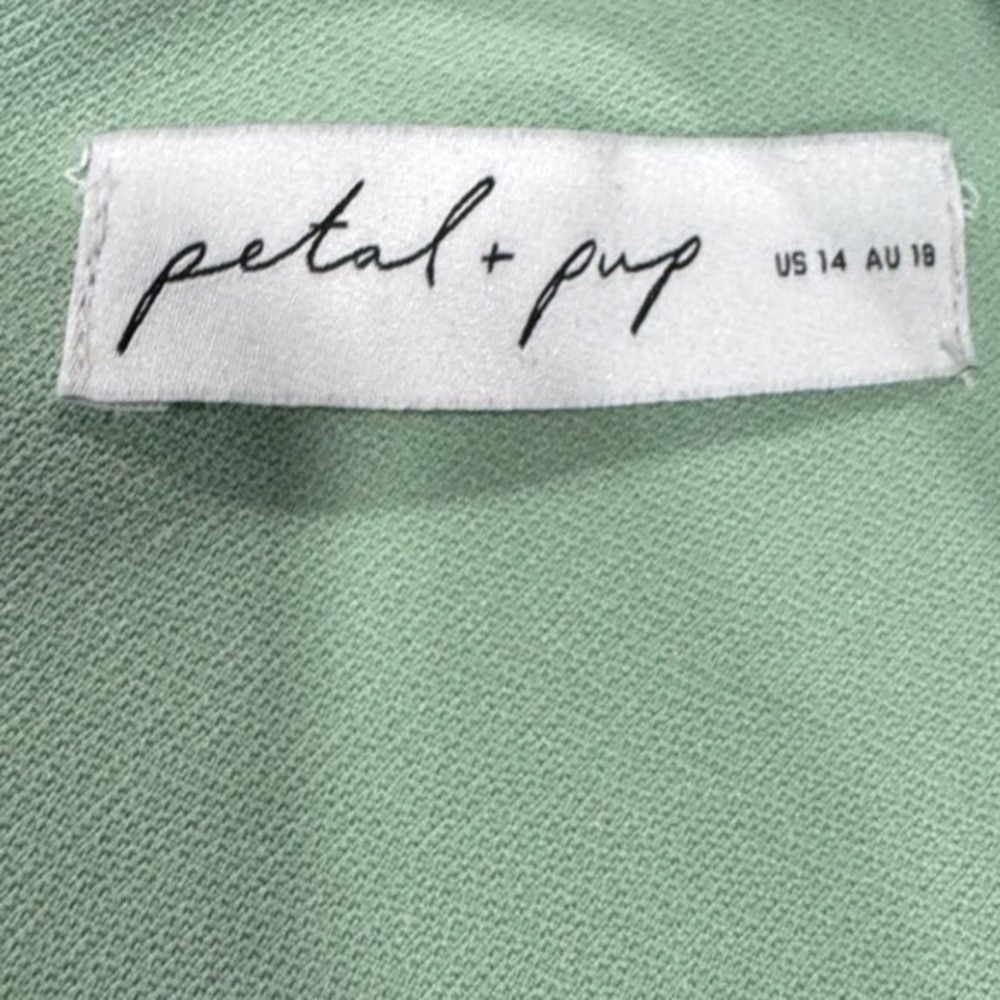 Petal Pup -Nadene one Shoulder Midi Dress‎ Mint  Green  Size US 14 - Picture 9 of 9